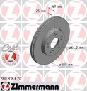 ZIMMERMANN DISCS FRONT CIVIC IX 12- 280MM photo 3 - milautoparts-fr.ukrlive.com