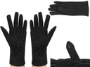 Dotykové rukavice R6413 - čierne Hlavná tkanina bavlna