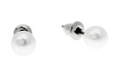 Náušnice perlové perly farba biela veľkosť 6 mm