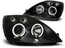 Фары передние FORD Fiesta MK6 BLACK LED диоды Кольца