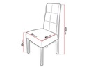 Jedálenská stolička MOVILE 37 - wenge / béžová ekokoža Hĺbka nábytku 40 cm