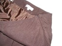 SOON hnedá ľanová sukňa s podšívkou R 42 Strih rozšírený