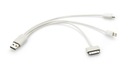 USB-КАБЕЛЬ для ЗАРЯДНОГО УСТРОЙСТВА microUSB 3-в-1 для iPhone 4 и 5