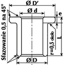 Puzdro puzdro z bronzu s prírubou 10x13x10/16 Kód výrobcu 10x13x10/16