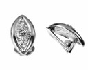 серебряные клипсы с кристаллами Сваровски, маленькие для уха