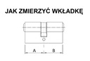 vložka do zámku dverí ekonomická CAM 30/40 Počet kľúčov v cene 3