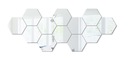 Zrkadlo Hexagon 8 ks akrylové rôzne kompozície Značka AnaDekoR