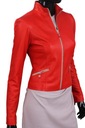 Červená dámska kožená bunda z prírodnej kože DORJAN OLA461 M Kód výrobcu OLA461