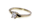Zásnubný prsteň zlatý 585 klasický LgP457 Hmotnosť 1.66 g