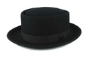 Pánsky klobúk PORK PIE 100% vlna r 61 čierny Veľkosť (obvod hlavy v cm) 61