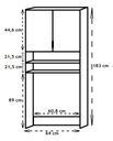 Kúpeľňová skrinka Nad práčkou FRANIA regál stĺpik Hĺbka nábytku 30 cm