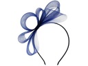 FASCINATOR, ОКНО ДЛЯ ВОЛОС, темно-синяя повязка на голову