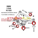 OBJÍMKY NOSNÍKY VOZÍK TYL BMW 3 E46 X3 E83 Z4 E85 E89 Kvalita dielov (podľa GVO) P - náhrada za pôvodnú kvalitu