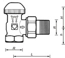 HERZ 1/2'' uhlový termostatický ventil s clonou Kód výrobcu 1 7624 67   ( 1762467 ) Herz