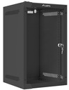 Подвесной серверный шкаф RACK 10 дюймов 9U 280x310 мм черный со стеклянной дверью