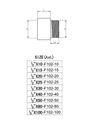 Predĺženie 1/2 x 40 mm mosadz Druh iný