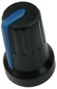 Ручка потенциометра 14 мм, черно-синяя /0219