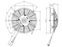 Axiálny ventilátor 12V 190mm/8&quot; typ spal VA14-AP11 Katalógové číslo dielu 5 702 208 120 001