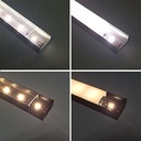 PVC PROFIL BÍLÝ NÁVRH pro LED 1m +KLOSZ Kód výrobce ZESTAW3,318A,318B
