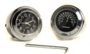 CHROM CHROMOWANY ZEGAREK + TERMOMETR NA KIEROWNICĘ MOTOCYKLOWY METALOWY