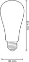 LED žiarovka E27 ST64 8W = 75W filament Edison Trieda energetickej účinnosti G