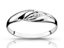 Обручальное кольцо с бриллиантом Si/G весом 0,025 карата