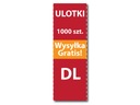 ULOTKI DL 99 x 210 1000 sztuk 135g