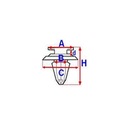 ROMIX RIVET DE REVÊTEMENT / DE CARTES AUDI A4 B6 B7 / A6 C6 (10SZT.) photo 3 - milautoparts-fr.ukrlive.com