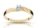 ABgold pierścionek zaręczynowy 0,08ct Vs/G wys.24h Marka Inna marka