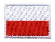 Nášivka vlajka Poľský, obdĺžnik - na stojačik HAFT