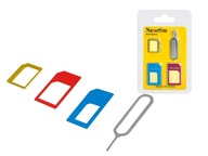 ADAPTÉR DRŽIAK KARTY SIM MICRO NANO KĽÚČIK 4V1