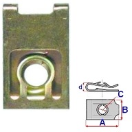 Клипса бляшка монтажная, сборочные romix rx16307