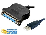 TESTOWANY ADAPTER USB 2.0 na LPT ŻEŃSKI 25 PIN