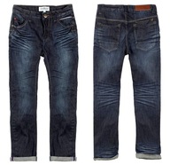 KappAhl Nowe modne jeansowe SPODNIE Slim - 110/116