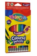 Ceruzkové pastelky vymazateľné 12 farieb Colorino