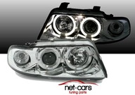 Фары фары audi a4 s4 b5 angel eyes led c - фото