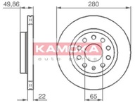 Диск сцепления тормозная przed.audi a3 1032446/kao kamoka - фото