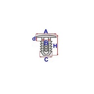 Клипса клипса wyciszenia крышки двигателя hyundai,
