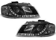 Фары фары audi a3 8p 03- led black диодная, диодное - фото