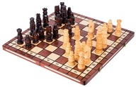 Drevený vyrezávaný šach WAWELSKIE - 53 x 53 cm
