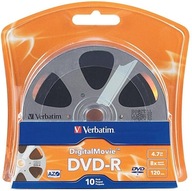 Płyty DVD-R Verbatim AZO 4,7GB 10szt Made in Taiwan idealne do filmów