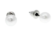 Náušnice perlové perly farba biela veľkosť 6 mm