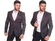 Pánske sako granát BB-074 fashionmen2 veľ. 48