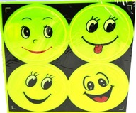 FÉNYVISSZAVERŐ MATRICÁK gyerekeknek SMILEY fényvisszaverő 4 DB