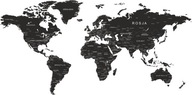 Samolepky na stenu mapa sveta meno 150cm