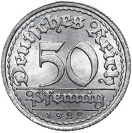 Nemecko - Weimar - minca - 50 Pfennig 1922 E - MINCOVŇA Z ROLKY