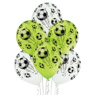 Balony białe zielone football piłka nożna 6 szt