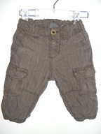 H&M bawełniane spodnie z podszewką 68 cm