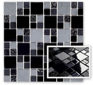 Sklenená mozaika DESIGN LINES BLACK cenový hit