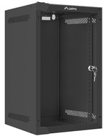 Szafa serwerowa wisząca RACK 10" 9U 280x310mm szafka czarna drzwi szklane